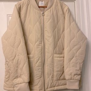 COPY - Primark Oversized Cream Colored Quilted Jacket. 2XL. 🎉 NEW 🎉 Fall Essent…